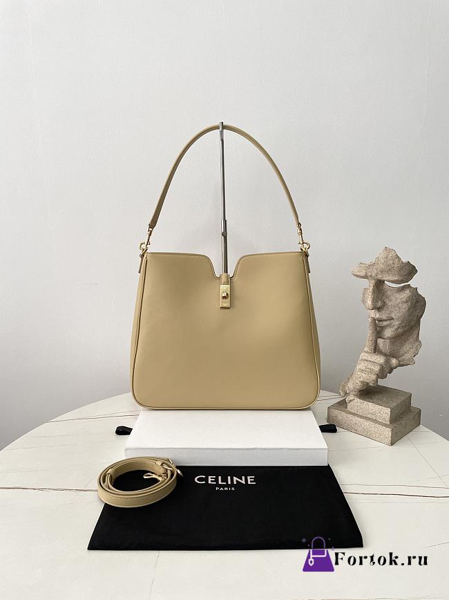 Fortok Celine Camille 16 Soft Bag Beige 36×29.5×7cm  - 1