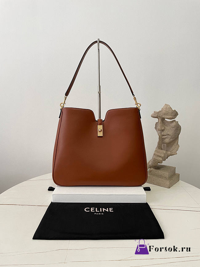 Fortok Celine Camille 16 Soft Bag Brown 36×29.5×7cm  - 1