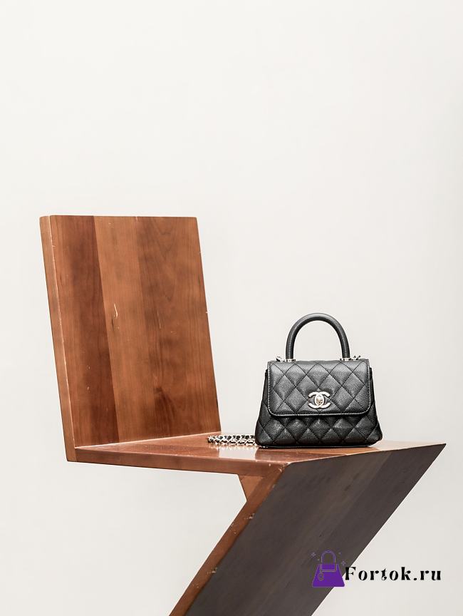 Chanel 25ss Chanel Coco Handle Black 14.5 × 11.5 × 5.5 cm - 1