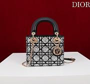 Fortok Dior mini lady bag Crystal White 17*15*7cm - 1