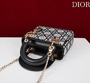 Fortok Dior mini lady bag Crystal White 17*15*7cm - 6