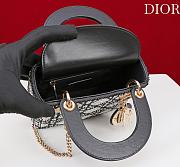 Fortok Dior mini lady bag Crystal White 17*15*7cm - 5