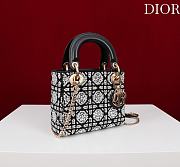 Fortok Dior mini lady bag Crystal White 17*15*7cm - 4