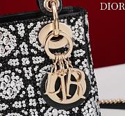 Fortok Dior mini lady bag Crystal White 17*15*7cm - 3