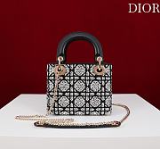 Fortok Dior mini lady bag Crystal White 17*15*7cm - 2
