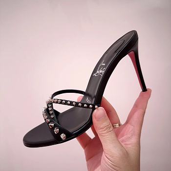 Fortok Christian Louboutin Tatoosh Spikes 85 mm mules Black 