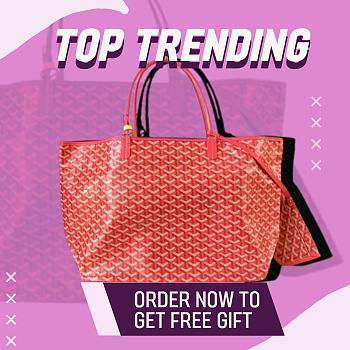 Fortok GOYARD Limited 2025 Saint Louis PM Reversible Bag Tote Red 28 x 15 x 34 cm