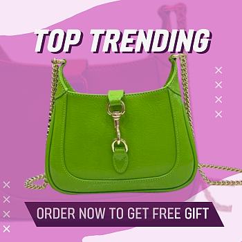 Fortok Gucci Jackie Notte Bag in Green 782889 19.5x18x3.5cm