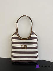 Fortok Miu Miu IVY canvas and leather bag 35×40cm  - 2