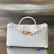 Fortok Bottega Veneta Small East West Andiamo Bag White 29x18x10cm - 2