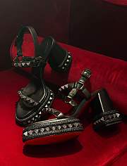 Fortok Christian Louboutin Superaclou 85 mm Strappy sandals Lamb nappa leather Black - 1
