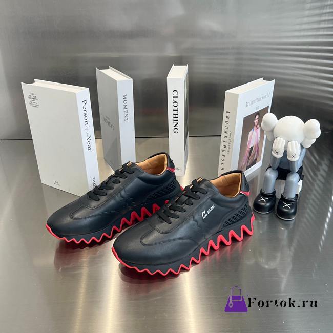 Fortok Christian Louboutin Loubishark Sneakers Leather Black - 1
