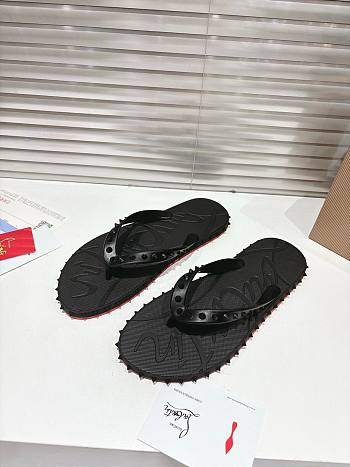 Fortok Christian Louboutin Super Loubi Flip Flip-flops Rubber Black