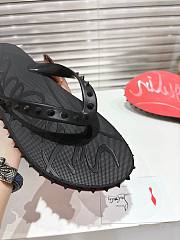 Fortok Christian Louboutin Super Loubi Flip Flip-flops Rubber Black - 2