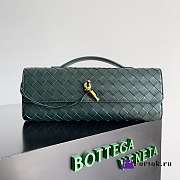 Fortok Bottega Veneta Long Clutch Andiamo Emerald Green 741511 31x13x3cm   - 2