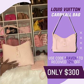Fortok Louis Vuitton 24 CarryAll Bag Pink M47082 29x24x12cm
