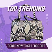 Balenciaga Hourglass Handle Bag Snake-Print 92942 23cm - 1