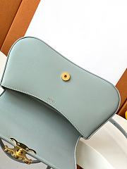 Fortok Celine TEEN CELINE LOLA IN shiny calfskin Ice Blue 20x11.5x5cm - 6