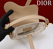 Fortok Dior Saddle Bag with Strap Dior Oblique Jacquard and Natural Smooth Calfskin 19.5*16*6.5cm - 4