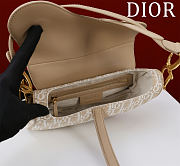 Fortok Dior Saddle Bag with Strap Dior Oblique Jacquard and Natural Smooth Calfskin 25.5*20*6.5cm  - 6