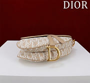Fortok Dior Saddle Bag with Strap Dior Oblique Jacquard and Natural Smooth Calfskin 25.5*20*6.5cm  - 5