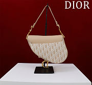 Fortok Dior Saddle Bag with Strap Dior Oblique Jacquard and Natural Smooth Calfskin 25.5*20*6.5cm  - 3