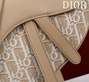 Fortok Dior Saddle Bag with Strap Dior Oblique Jacquard and Natural Smooth Calfskin 25.5*20*6.5cm  - 2