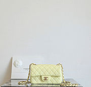 Fortok Chanel Flap Bag Yellow Lemon 12 x 20 x 6 cm - 1