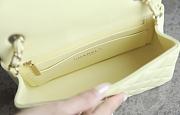 Fortok Chanel Flap Bag Yellow Lemon 12 x 20 x 6 cm - 6
