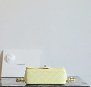 Fortok Chanel Flap Bag Yellow Lemon 12 x 20 x 6 cm - 3