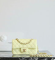 Fortok Chanel Flap Bag Yellow Lemon 12 x 20 x 6 cm - 4