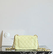 Fortok Chanel Flap Bag Yellow Lemon 12 x 20 x 6 cm - 2