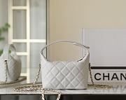 Fortok Chanel 25C Top Handle White 21.5 x 19 x 6 cm  - 4