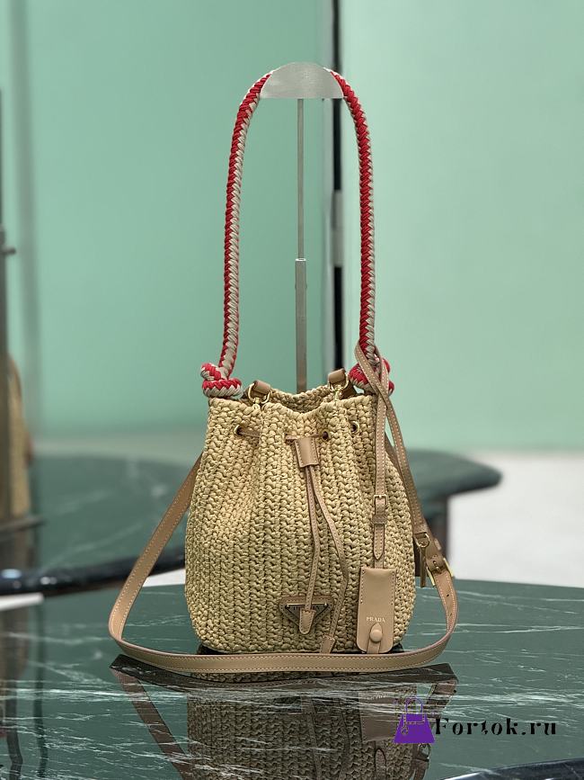 Fortok Prada Crochet mini bucket bag Natural 15.5 x 19.5 x 10cm - 1