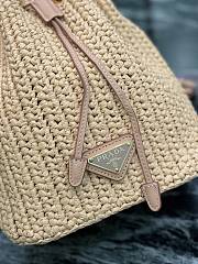 Fortok Prada Crochet mini bucket bag Natural 15.5 x 19.5 x 10cm - 4