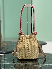Fortok Prada Crochet mini bucket bag Natural 15.5 x 19.5 x 10cm - 5