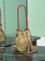 Fortok Prada Crochet mini bucket bag Natural 15.5 x 19.5 x 10cm - 2