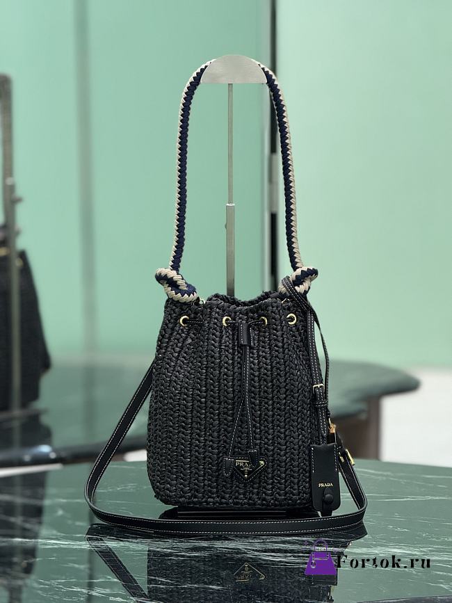 Fortok Prada Crochet mini bucket bag Black 15.5 x 19.5 x 10cm - 1