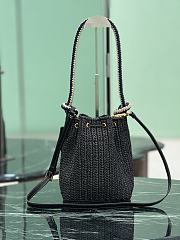 Fortok Prada Crochet mini bucket bag Black 15.5 x 19.5 x 10cm - 3