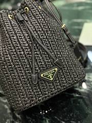 Fortok Prada Crochet mini bucket bag Black 15.5 x 19.5 x 10cm - 4
