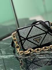Fortok Prada Crystal Mini Bag Black 17x11.5x6cm - 2