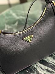 Fortok Prada Re-Edition Saffiano Leather Bag Black 22×18×6cm - 3