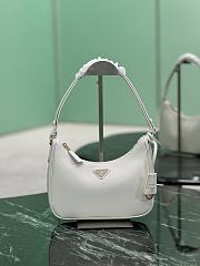 Fortok Prada Re-Edition Saffiano Leather Bag White 22×18×6cm - 1