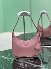 Fortok Prada Re-Edition Saffiano Leather Bag Pink 22×18×6cm - 1