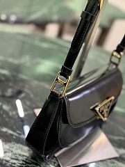 Fortok Prada Cleo Brushed leather shoulder bag black 24×11×4cm - 4