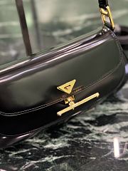 Fortok Prada Cleo Brushed leather shoulder bag black 24×11×4cm - 3