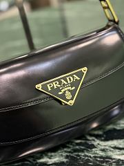 Fortok Prada Cleo Brushed leather shoulder bag black 24×11×4cm - 2