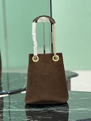 Fortok Small Prada Mariner suede bucket bag Cinnamon 23.5x28x16.5cm - 2
