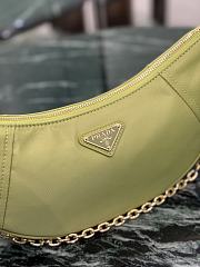 Fortok Prada Demi-lune Re-Nylon shoulder bag Ivy Green 30 x 13.5 x 6cm - 6