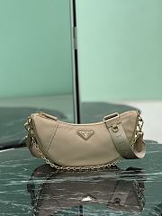 Fortok Prada Demi-lune Re-Nylon shoulder bag Camel Brown 30 x 13.5 x 6cm  - 1